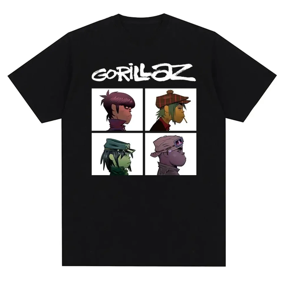 Hudobná skupina Gorillazs punk rock tink tričko 90. roky neformálny módny krátky rukáv plus veľkosť tričko unisex harajuku letné odpaliská