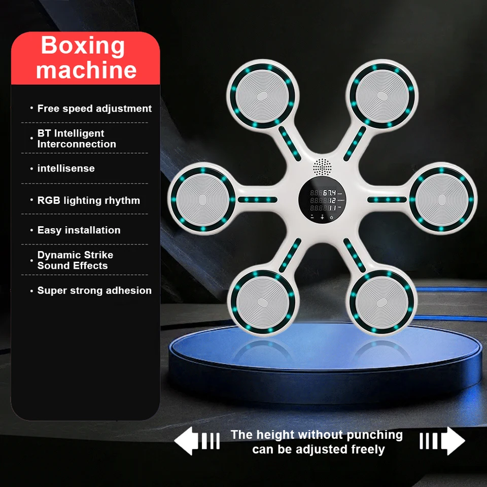 Hudobné boxerské stroje Bluetooth kompatibilné s dierovacími taškami typu C nabíjanie boxer boxer wall cieľový tréningový výcvik pre deti