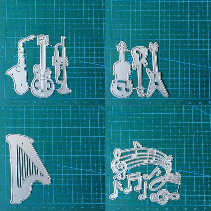 Hudobné nástroje kovové rezanie zomiera formy scrapbooking dekorácie papierové karty remeselníkov