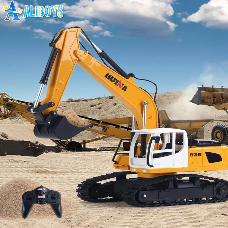 Huina RC Excavator 1516 diaľkový ovládací vozík skládka buldozéra Elektrický traktor Engineering Model Model Kid Vianoc