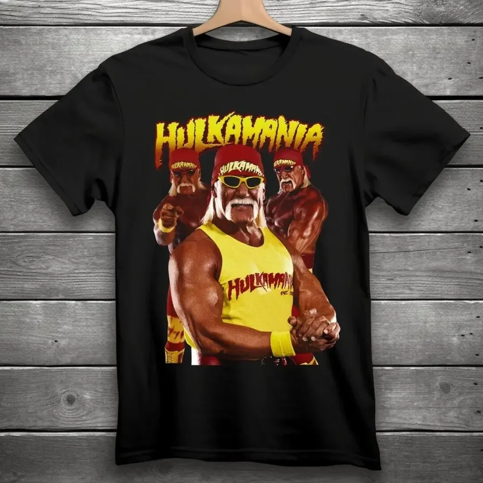 Hulk Hogan Hulkamania zápasové tričko čierne WWE