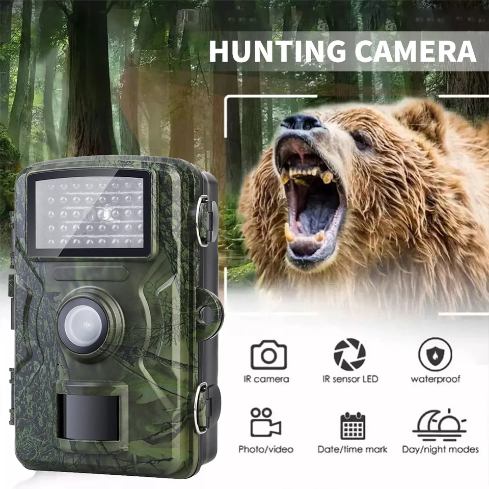 Huncing Trail Camera 16MP 1080p 940nm Infračervená nočná vízia Motion Aktivovaná spúšťacia bezpečnostná kamera Outdoor Wildlife Photo Traps