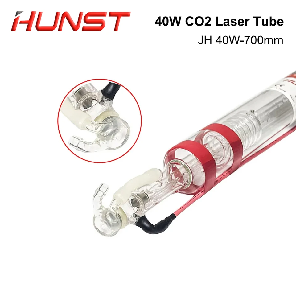 Hunst 40W CO2 laserová trubica priemer 50 mm dĺžka 700 mm vhodná na rytie a rezací stroj