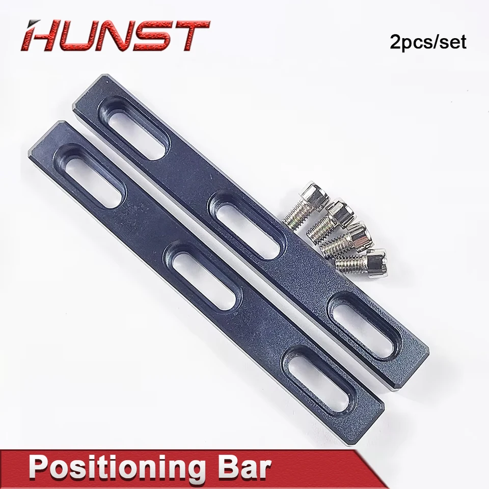 Hunst Pracovná polohovacia lišta 2pcs 130*16 mm dia.6 mm + 4ks polohovacia skrutka pre DIY Fiber & CO2 a UV laserový znak stroj