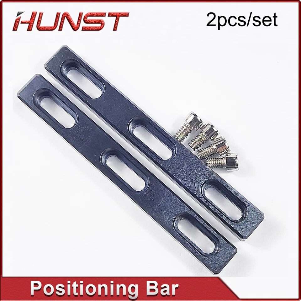 Hunst Pracovná polohovacia lišta 2pcs 130*16 mm dia.6 mm + 4ks polohovacia skrutka pre DIY Fiber & CO2 a UV laserový znak stroj