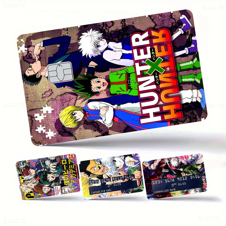 Hunter X Hunter Game Film Cover Case Case pre prednú stranu debetných kariet pre malé čipové kredity
