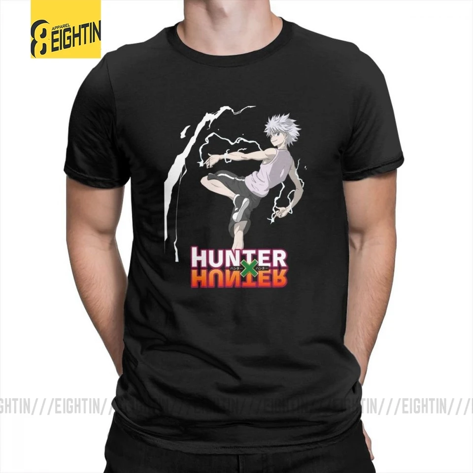 Hunter X Hunter T košeľa Kiluas klasický japonský japonský ľahký rukávy Tlač komiks Purified Cotton Tee tričká Pánske tričko