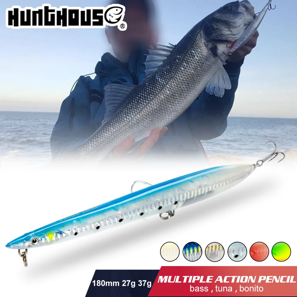 Hunthouse LW502 Leurre Stickbait Peruzka Návretie morského rybolovu Lure Hard návnada potápajúca sa plávajúce návnady piesočné surfovacie chodidlo ihly ryby