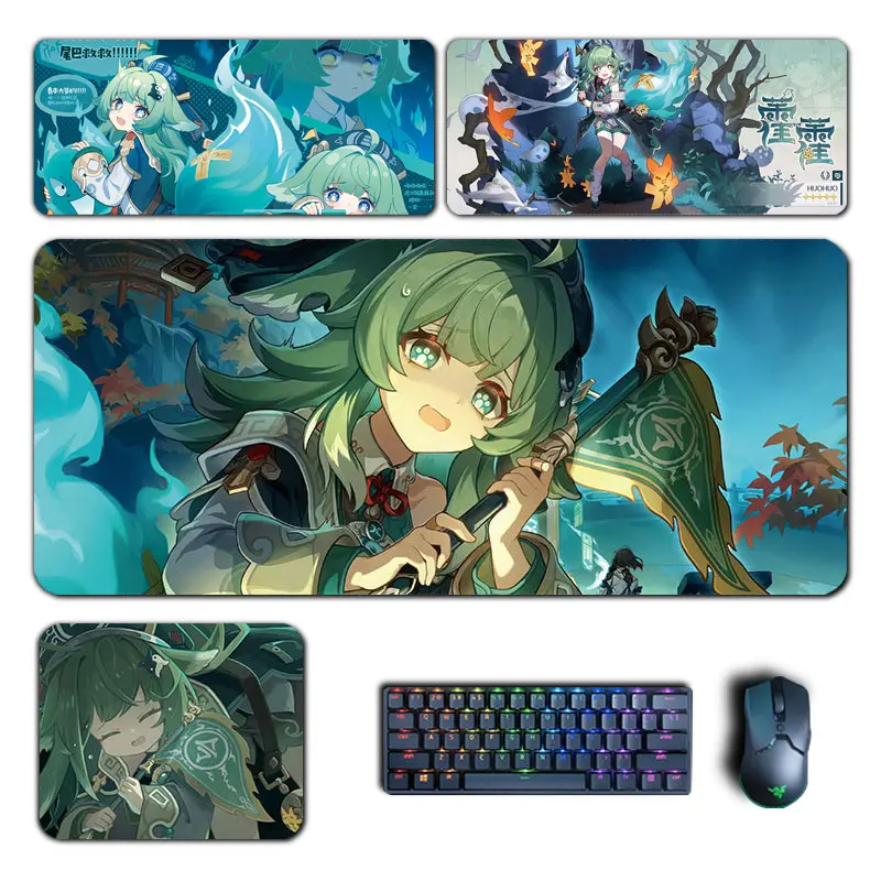 Huo Huo Mouse Pad Honkai Star Rail Huohuo Veľký počítač MousePad Mouse Mouse Mat Klávesová čalúnka Anime herné príslušenstvo stolov