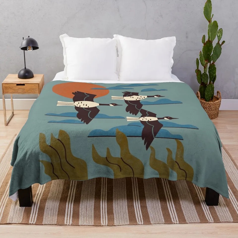 Husi lietajúce na juh hodenie dekoratívnych postelí mäkké prikrývky