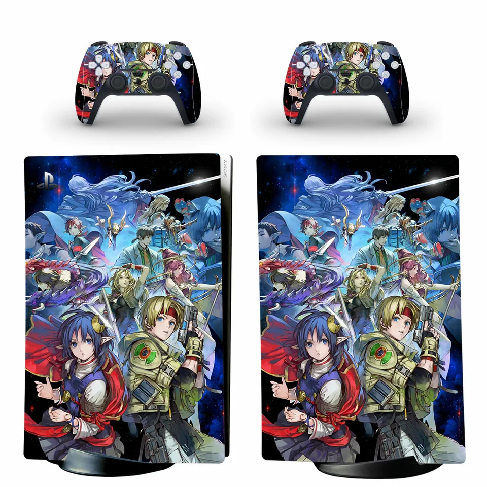 Hviezda Ocean Game PS5 Digital pokožka nálepky na nálepku pre konzolu a 2 ovládače PS5 Skin Sticker Vinyl