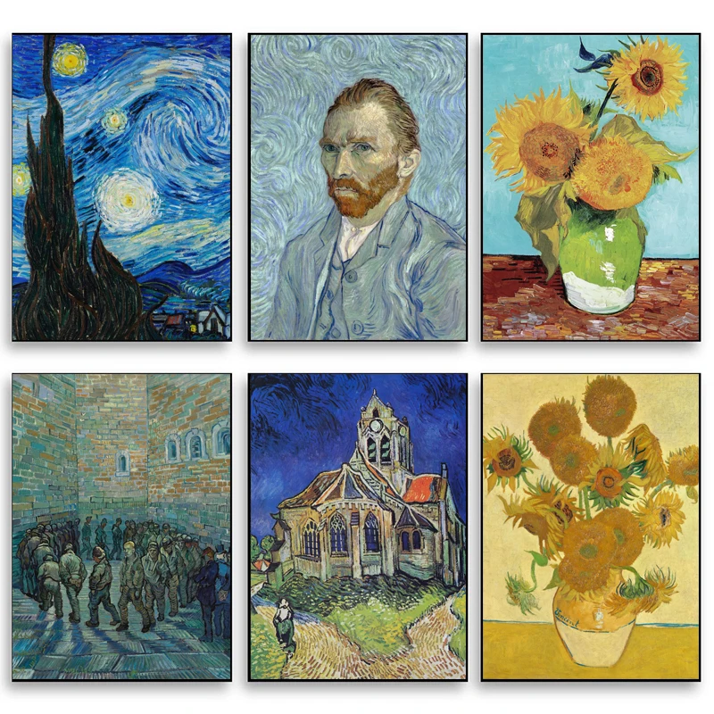 Hviezdna noc svetovo presláveného maliara Van Gogh Plagáty a výtlačky retro umenia maľba nástenné umenie Picture Picture Domáca dekorácia