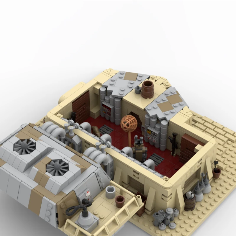 Hviezdny film Tatooine Power Grid Control Room Moc Space War Street View Model Model Veľký UCS Building Build Block Block Gift