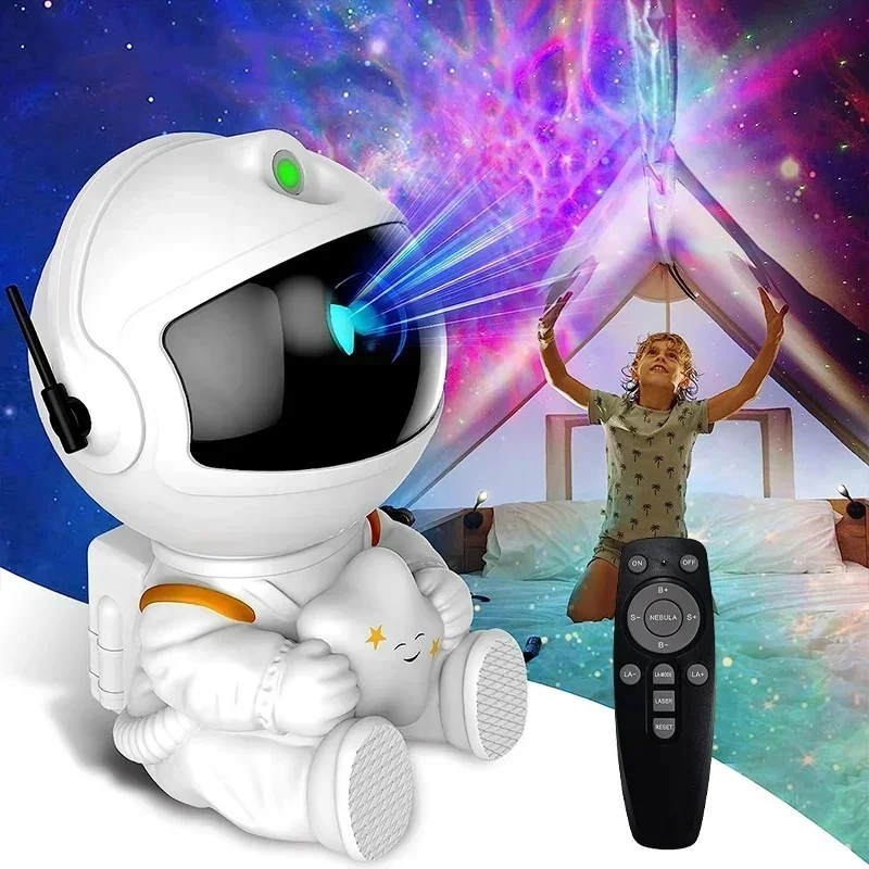 Hviezdny projektor Galaxy Night Light Astronaut Space Projector Starry hmlovina stropná lampa LED pre spálňu