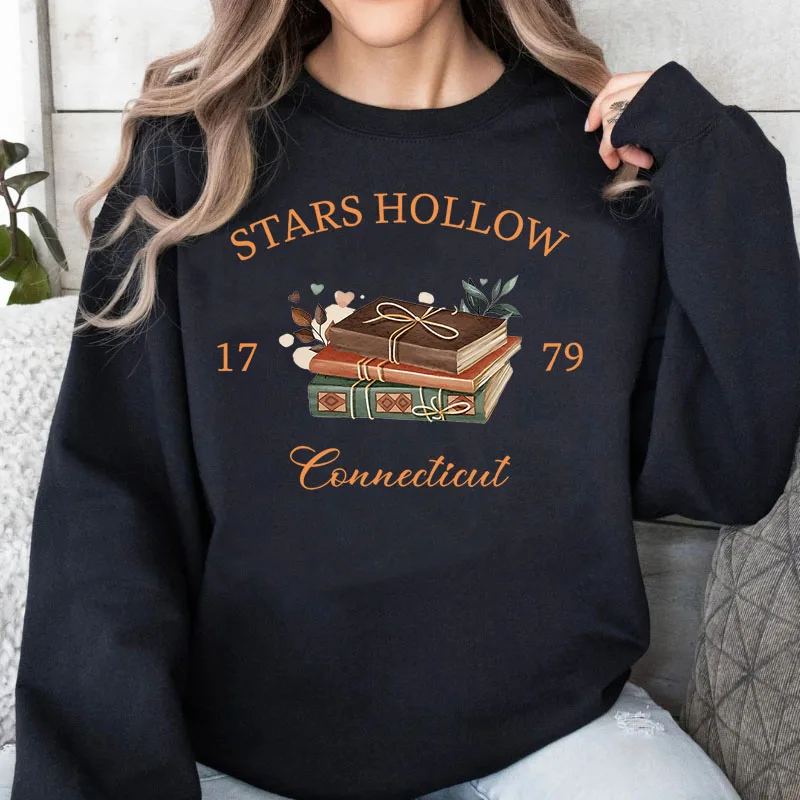 Hviezdy Hollo vianočný festival Mikina jesenné zimné zimné knihy Connecticut Lover Crewneck Mikiny s dlhým rukávom mikiny