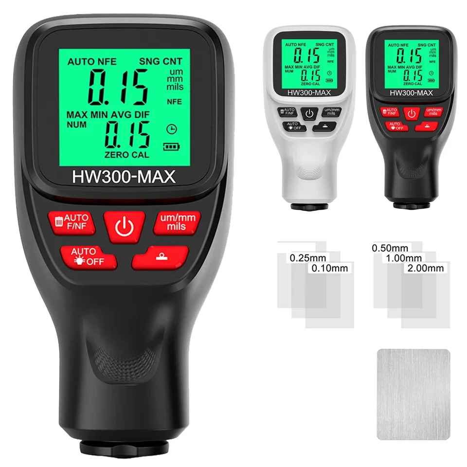 HW-300MAX Tester na hrúbku automobilu 0-2000um Fe a nfe hrúbka hrúbky