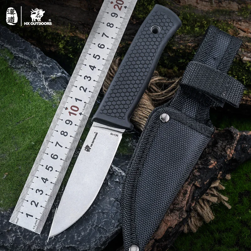 HX Outdoors 5CR15 z nehrdzavejúcej ocele Hunting Hunting Survival Turistické nôž vonkajšie náradie 56 hodín taktické nože