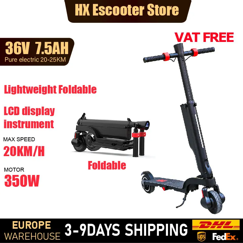 HX X6 ESCOOTER DODUŽÍVATEĽ 350W 7,5AH 36 V 25 km/h skladací elektrický kick Electric Secootter 5,5 palca Esocateer pre dospelých detí