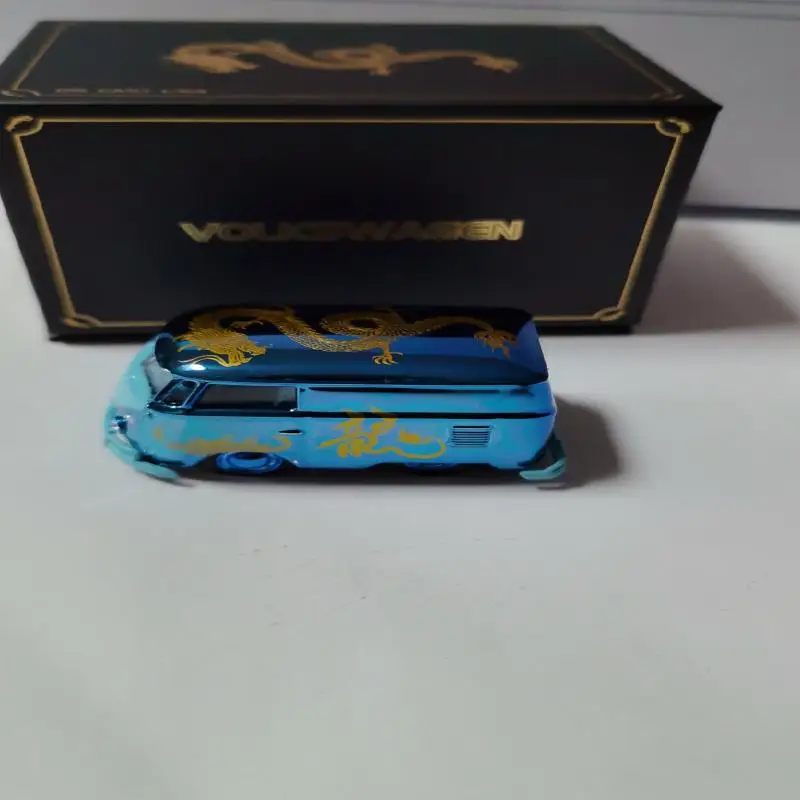 HY Model 1:64 T1 zbernica modrá krátka nápravy Mini verzia roku modelu automobilového zliatiny Dragon Limited