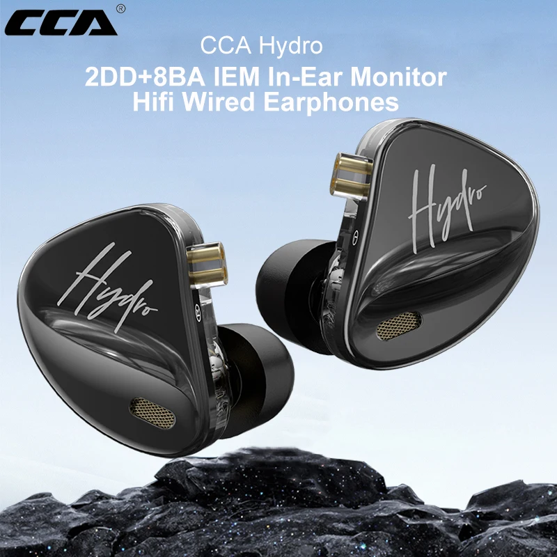 Hybridný ovládač pre slúchadlá CCA Hydro IEM v uši Hifi káblové uchy