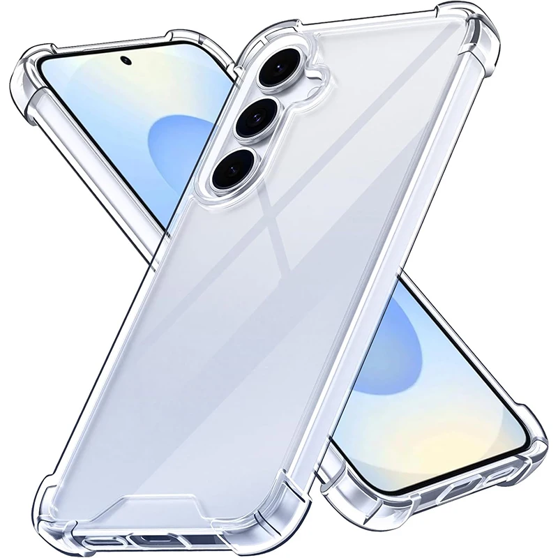 Hybridný puzdro s nárazom pre Samsung Galaxy S25 S24 S23 S22 S21 Fe Ultra plus A16 A55 A15 A35 A54 A34 A14 A53 A33 Tvrdý mäkký kryt