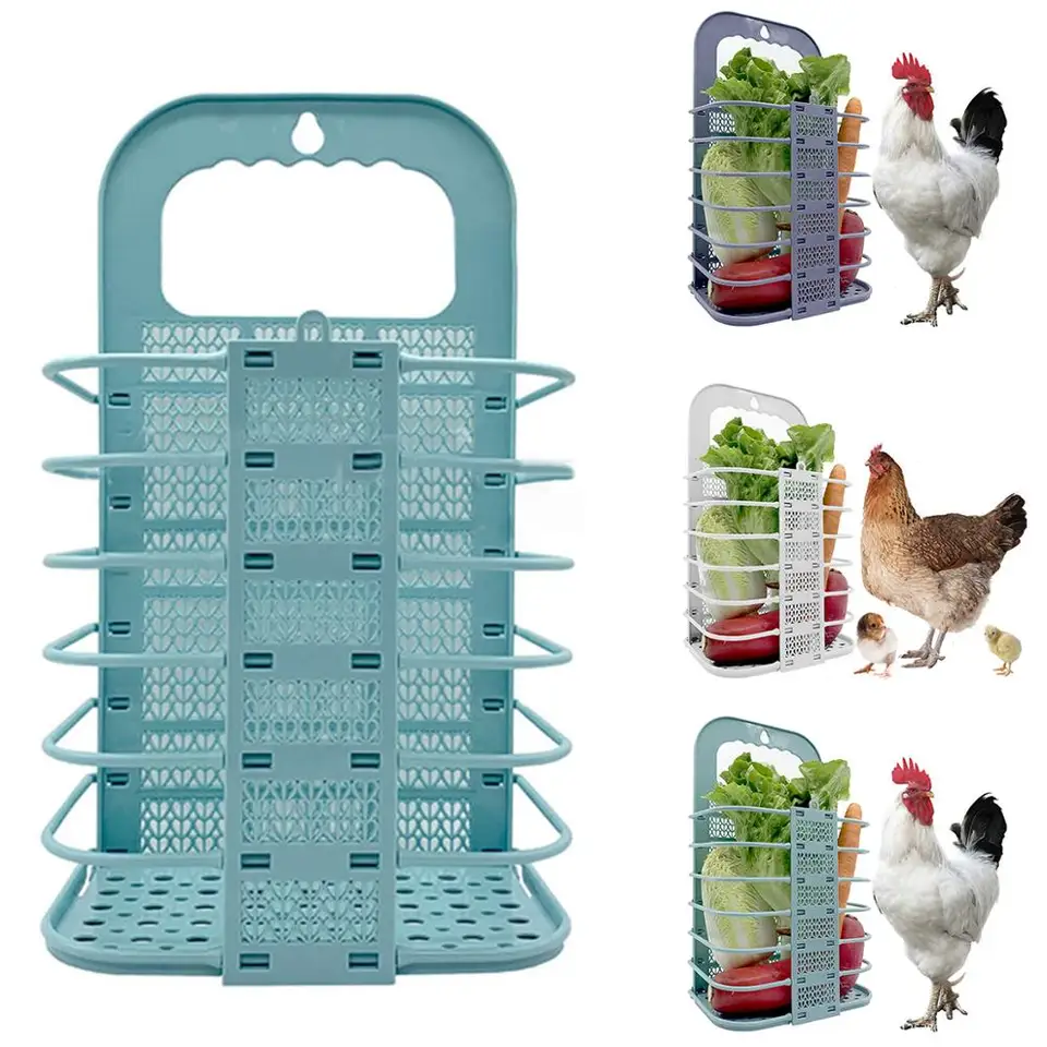 Hydina kuracie zeleninové košík skladanie vegetariánskeho závesného kŕmna pre sliepky kuracie mäso pre kurčatá králiky škriatkov