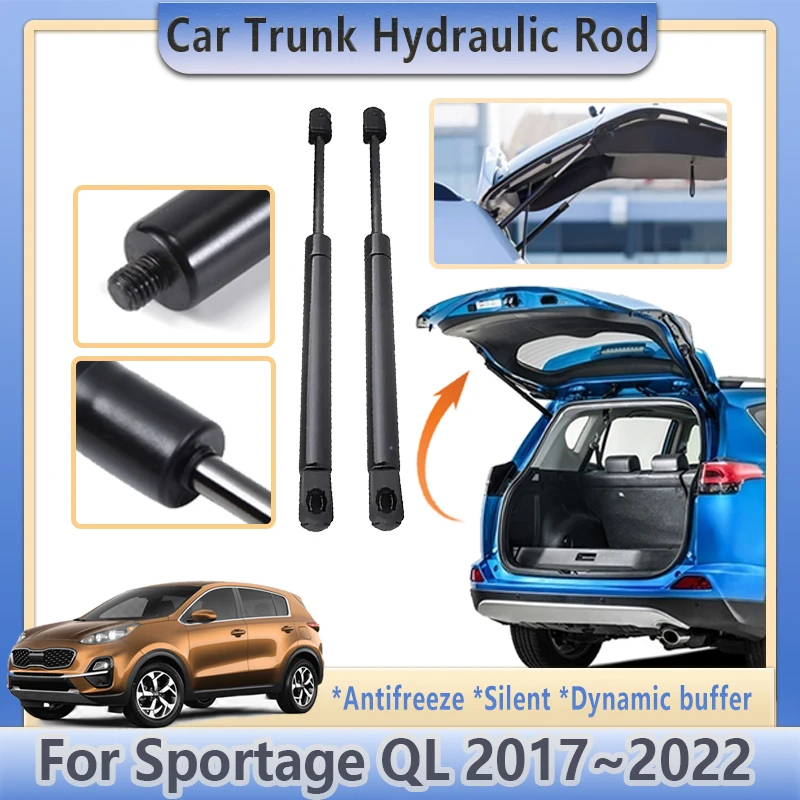 Hydraulická tyč pre kmeň automobilu pre Kia Sportage QL MK4 2017 ~ 2022 KX5 TACHTATE APRAVY POPRÁVANIE SPORTOVÉHO Strut Shock Prop KUZ AKO