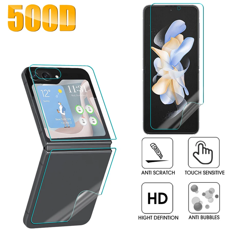 Hydrogel Film pre Samsung Galaxy Z Flip 5 4 3 5G Protect Zadnej obrazovky pre Z Flip5 flip4 flip3 flip5g Full Cover Zflip objektív