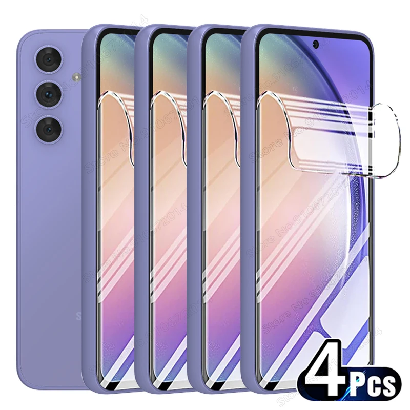Hydrogelový film 4ks pre chrániče obrazovky Samsung Galaxy A54 A53 5G pre chrániče obrazovky Samsung A15 A25 A35 A14 A13 A12 A24 A52 A32 A32 A33 A33 A33