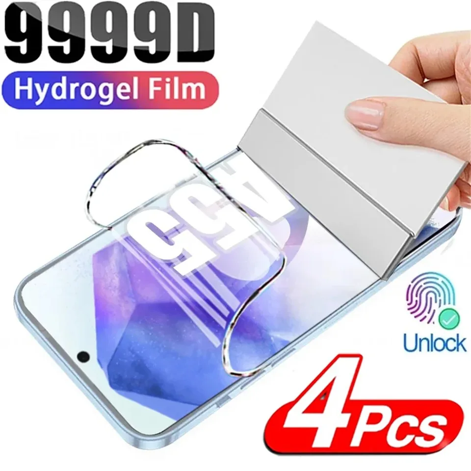 Hydrogelový film 4ks pre Samsung A55 A54 A35 A25 A15 5G A34 A14 A14 Chránič obrazovky Samsung A53 A13 A52S A33 A73 A51 A71 A71 A32