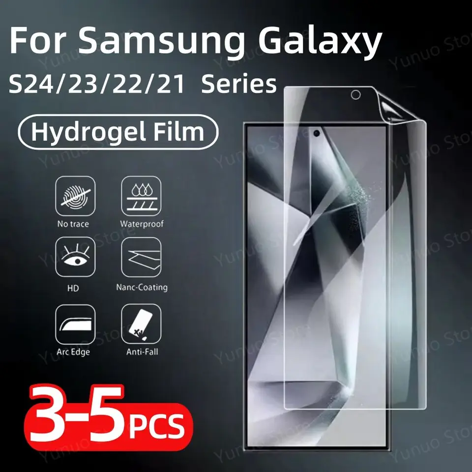 Hydrogelový film s 3 až 5ks pre Samsung Galaxy S24 S23 S22 Ultra Plus Soft Front Film S23+ S21 Ultra SCREET Protector Samsung S24ultra