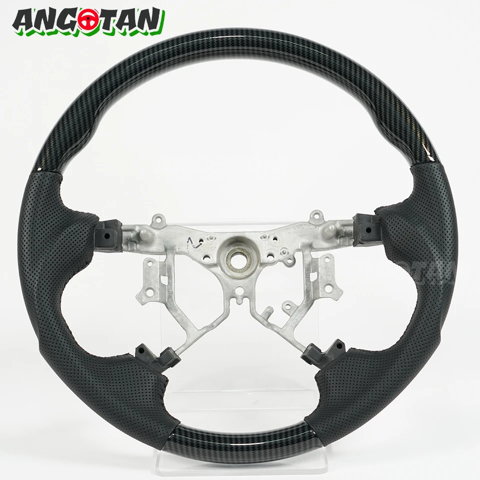 Hydrp Dip Drevené uhlíkové vlákno kožené auto Piano volant Pilát pre Toyota Land Cruiser 100 Prado 120 LC100 FJ120 2003-2007