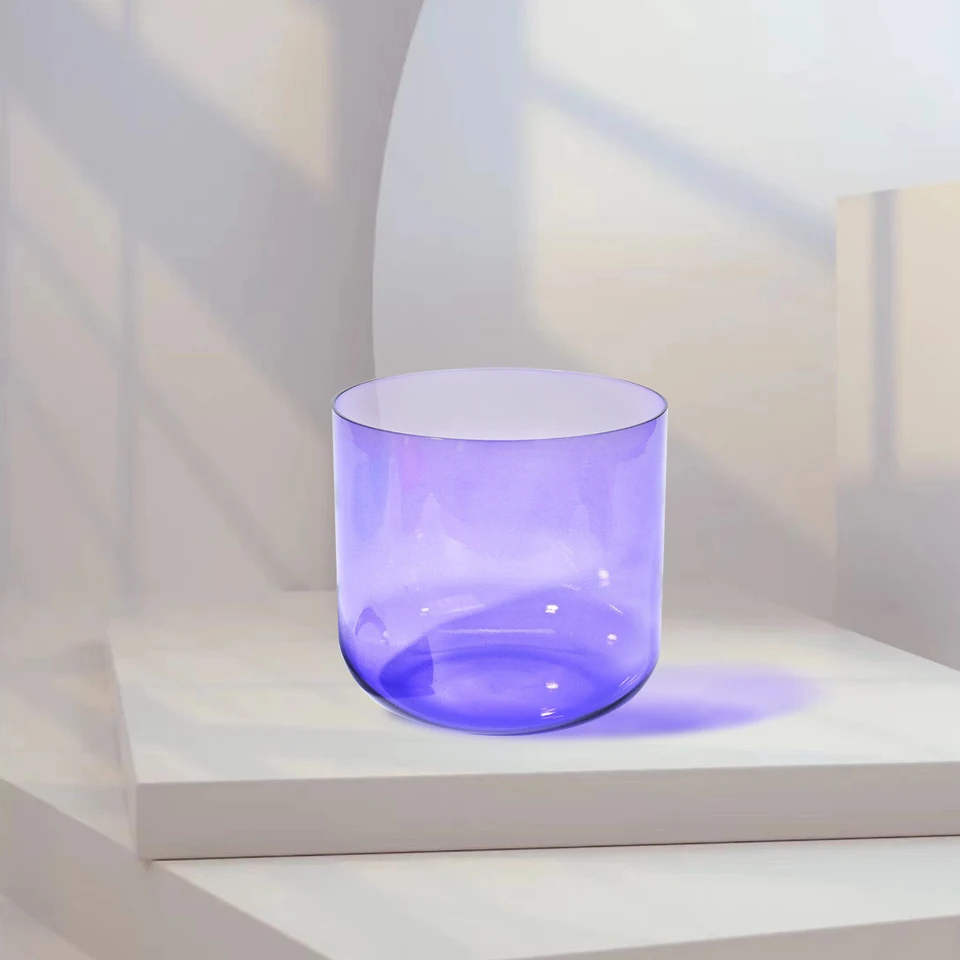 Hye-eun 6inch farebné číre krištáľové spevácke misa 432Hz pre úľavu a meditáciu zvukového hojenia a meditáciu