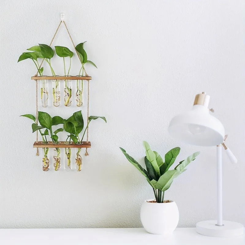 Hyindoor Wall zavesenie kvetináča Terrárium Unavené testovacie trubice Váza sklenené kvetináče Plant Plant Station Plant Rastners Lany s