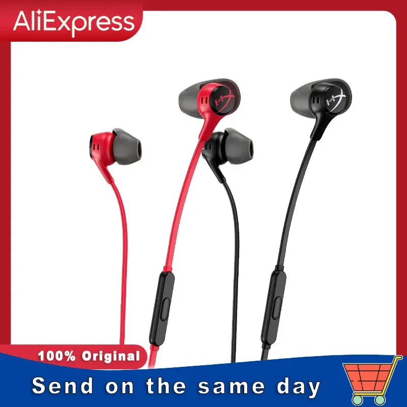 Hyperx Cloud Earbuds II 2 Herné slúchadlá s mikrofónom Ponorive Káblové v hre Audio do uší slúchadlá pre telefón PS4 PS5 Xbox Series