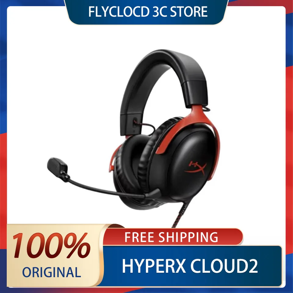 Hyperx cloud2 slúchadlá káblové hifi stereo ergonómia mikrofón 7.1 zvukovú stopu Customphones PC eSports herné dary