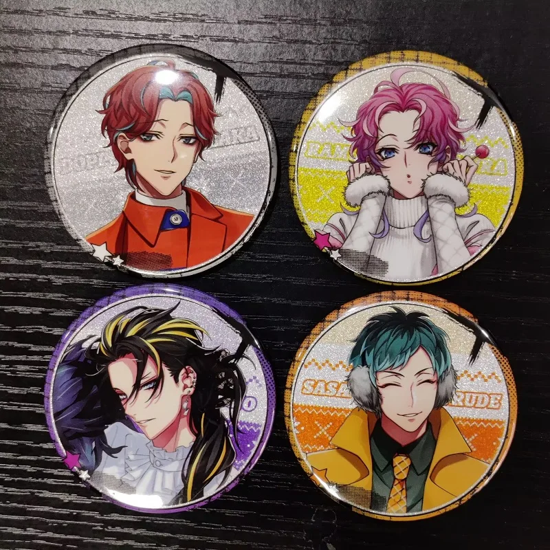 Hypnóza mikrofónové anime figúrky Amemura Ramuda Kannonzaka doppo kovový znak Izanami hifumi vynikajúca dvojitá blesková dekorácia brošňa