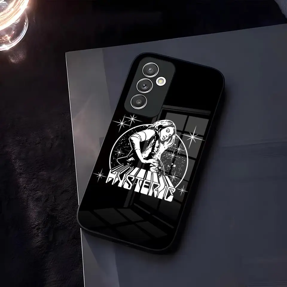 Hysterické glamour dievča hlúpe puzdro sklo späť pre Samsung S23 S22 S30 S21 S20 S9 S10E Poznámka 20 10 Ultra Pro Plus Cover