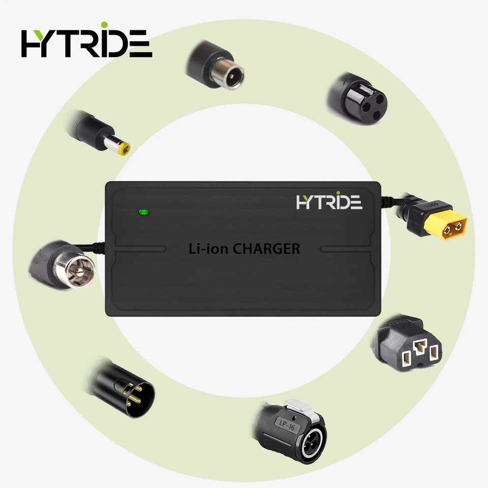 Hytride 48V 52V 60V 6A rýchla nabíjačka pre 13S 14S 16S lítium -iónová batéria 54,6 V 58,8 V 67,2V 6A nabíjačka (certifikát CE))