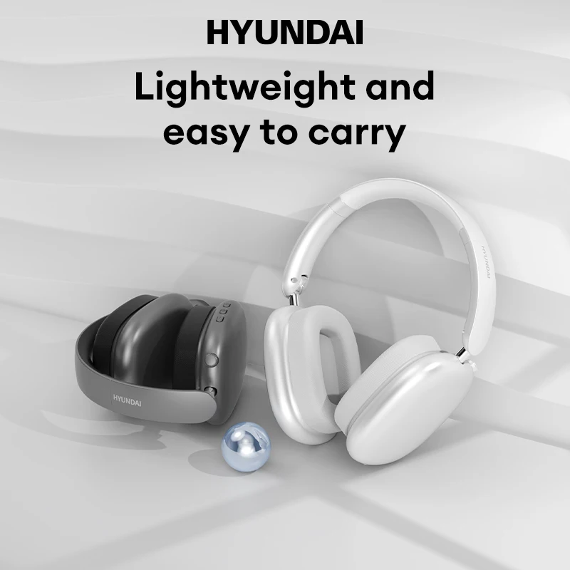 Hyundai Muspods-Max cez slúchadlá na uši 36 hodín dlhá výdrž batérie 40 mm ovládač ENC hluk Zvládnutie HIFI SOUND HIFI