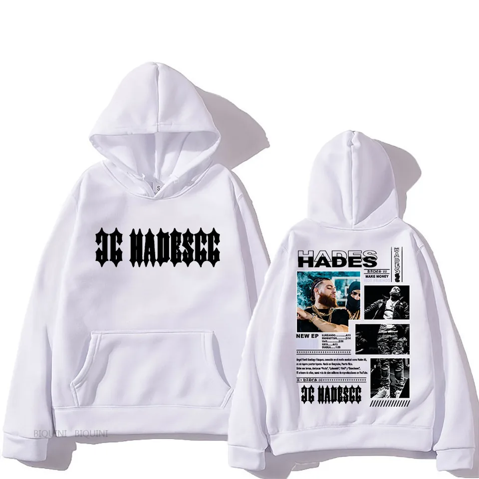 Hády 66 s kapucňou s kapucňou punk fleece Pohodlná mikina s dlhým rukávom hip hop retro oblečenie Sudaderas gotické pulvovery
