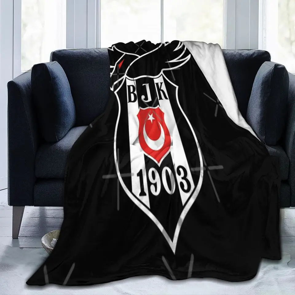 Hádzajte prikrývku Besiktas 1903 Micro Fleece Deka Štyri veľkosti roztomilé pohodlné vhodné pre prednú prikrývku na pohovku