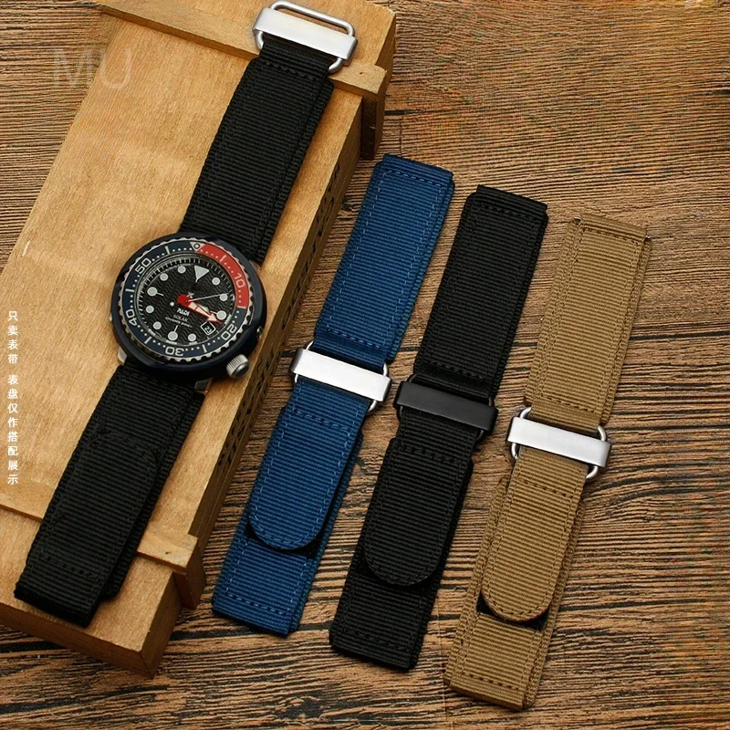 Hák a slučka pripevňovača nylon s vysokou hustotou pletenie hodiniek pre Bell Ross Panerai Veľký číselník 22 24 mm oceľové doplnky