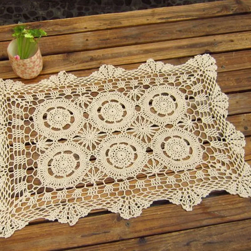 Háčkované Doilies 35x50 cm (12x18 palcov) Vintage Place Mat Ručne vyrábané háčkované čipky