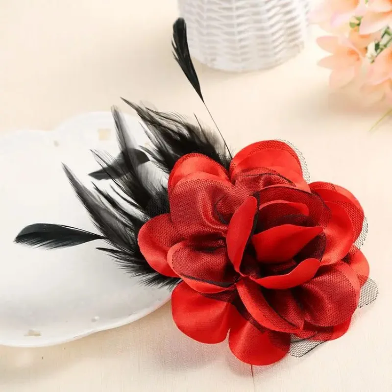 I-Remiel High-end perie Corse Corse Ručne vyrobená látka Flower Broš