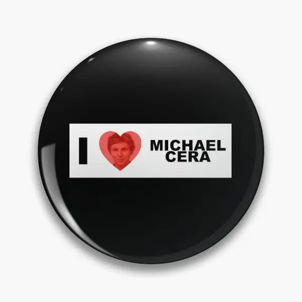 I Srdce Michael Cera plagát Soft gombíka PIN Ženy Darček šperky kovový golier kovový karikatúra vtipný milenec kreatívny roztomilý odznak klobúk oblečenie
