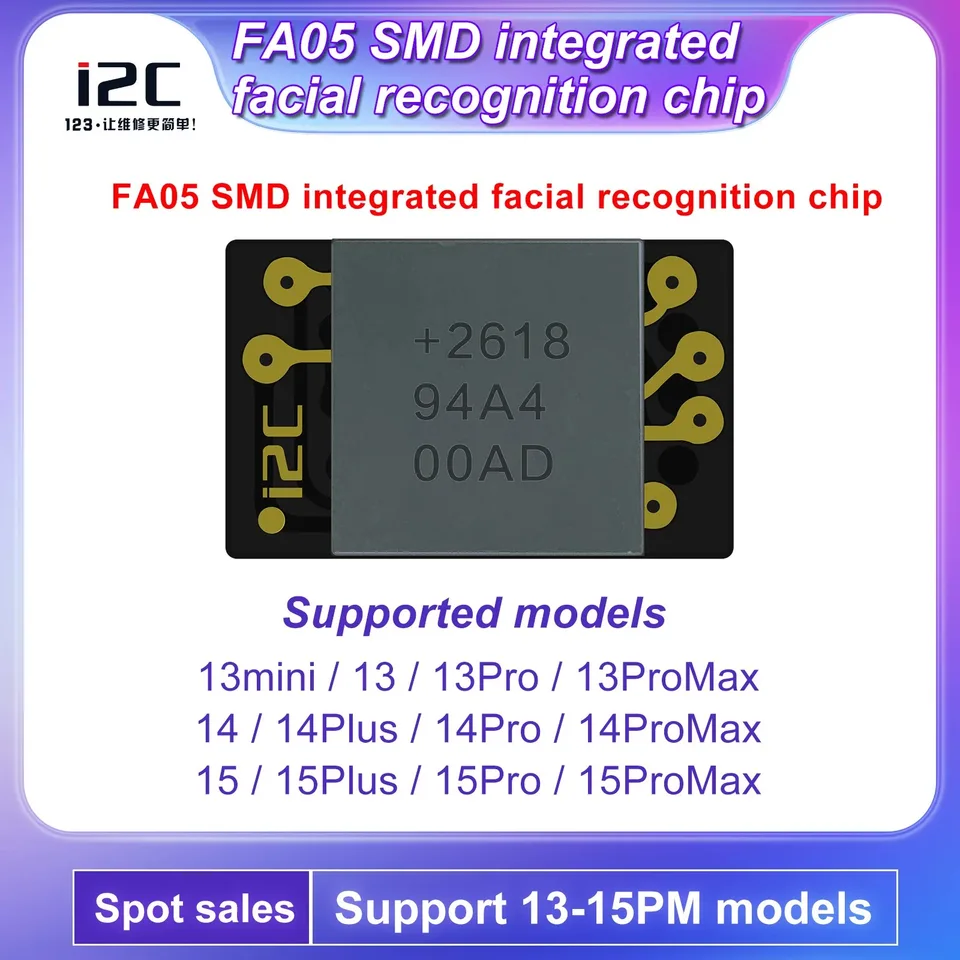 I2C FA02 FA03 FA05 SMD integrovaný čip tváre pre iPhone X-15 Pro Max opravy mriežky IC Chip Support MC14 I6S V8i DOT Matrix