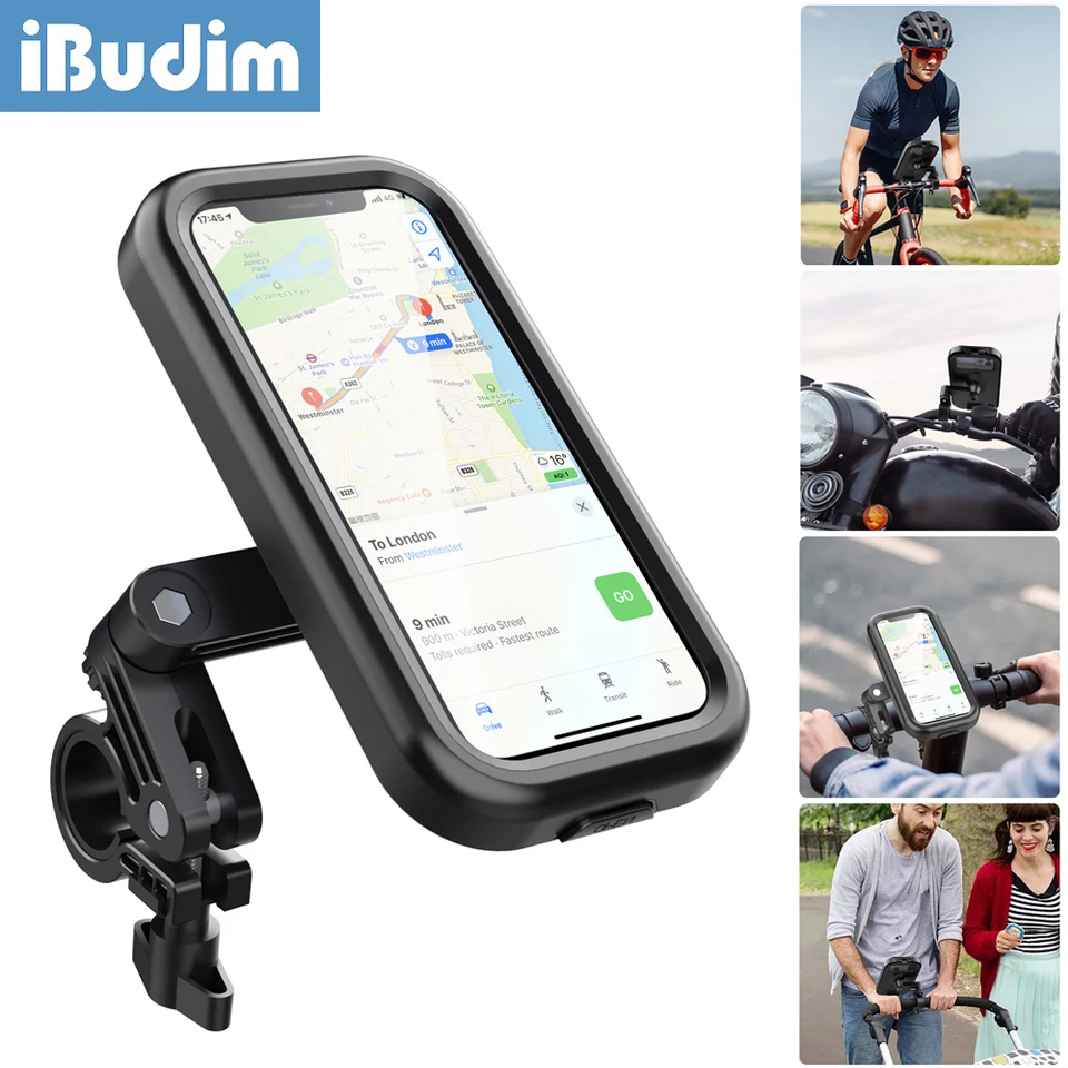 ibudim vodotesný puzdro na motocykle držiak na bicykle držiak na bicykel Motor Bike Scooter Owerbar Držiak pre iPhone xiaomi huawei