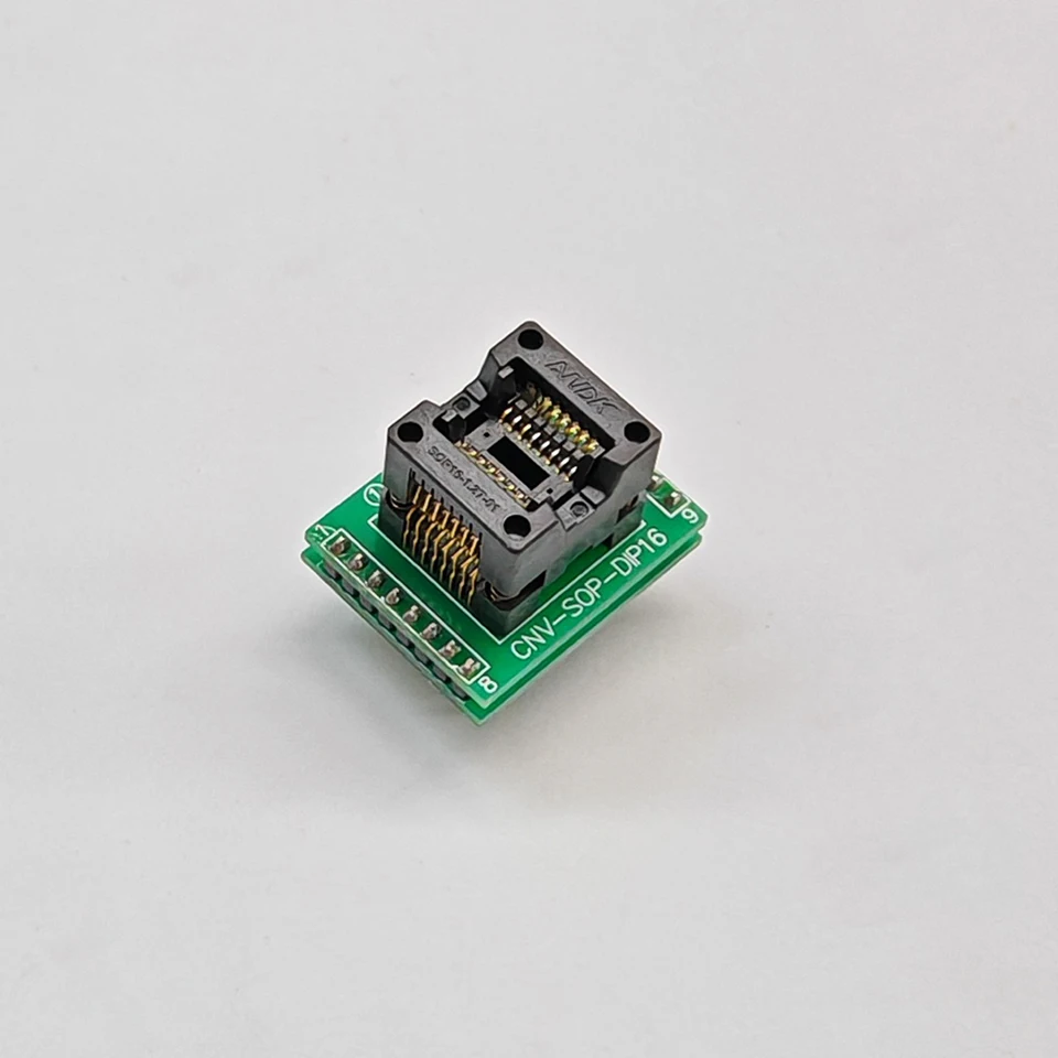 IC Test Socket, SOP16 do DIP16, SO8 SOIC16 Adaptér, horiaca zásuvka, konverzná objímka j