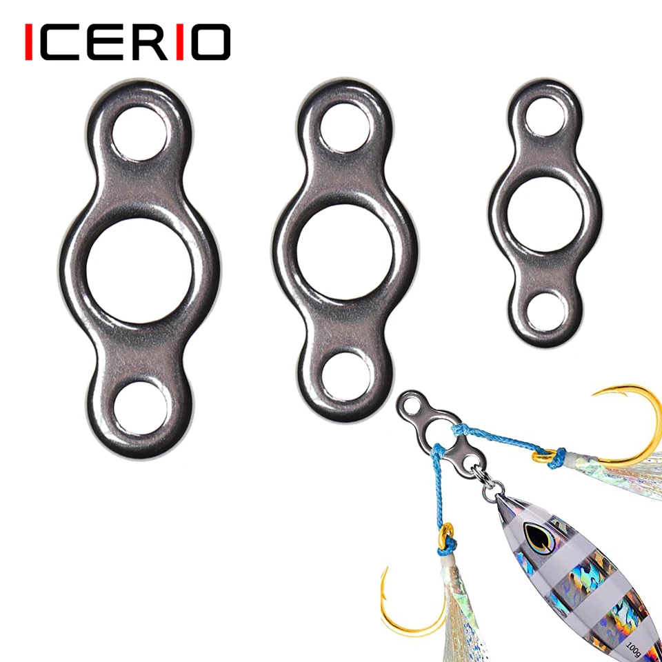 Iceiro 20ks z nehrdzavejúcej ocele Fishing Solidné krúžky Pomáhajú Hook Jig Lure Line Terminál konektor slaná voda sladkovodné príslušenstvo